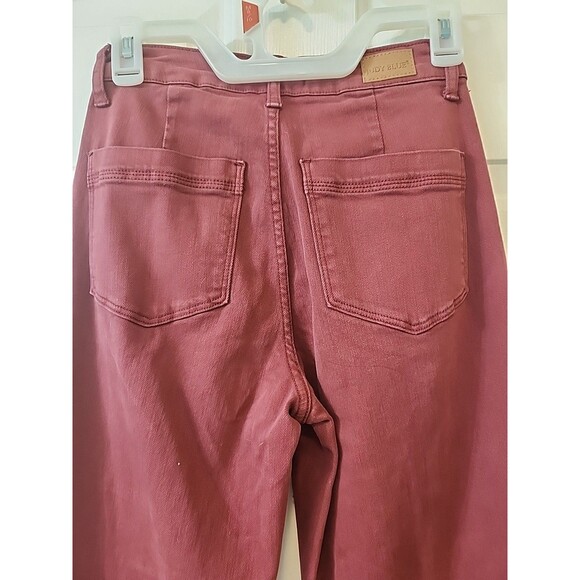 Womens JUDY BLUE 1/25 JEANS Belfast High Rise Seam Straight Wide Leg Stretch - Picture 7 of 7